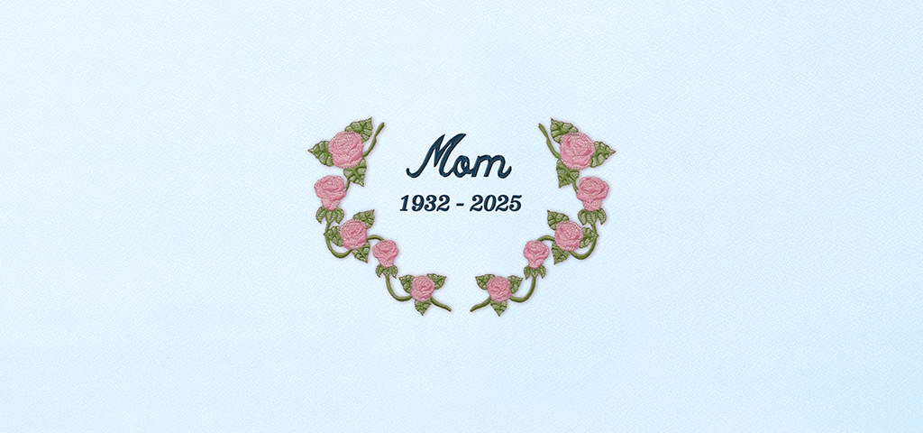 P 504 PK BL Mom Wreath (Dark Blue Mom) PROOF